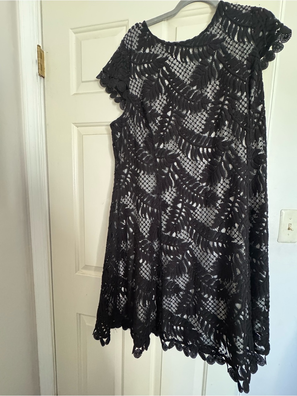 Alfani One-Shoulder Black Lace Dress Size 24 / Great Condition